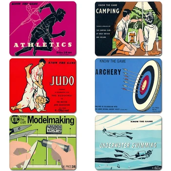 

Vintage Sports Camping Archery Camping Nature Rubber Table Mouse Pad Laptop Computer Enclosure Mousepad Mat