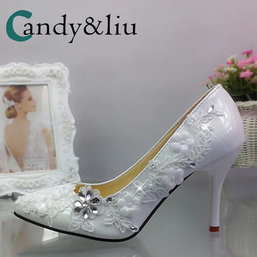 floral lace heels