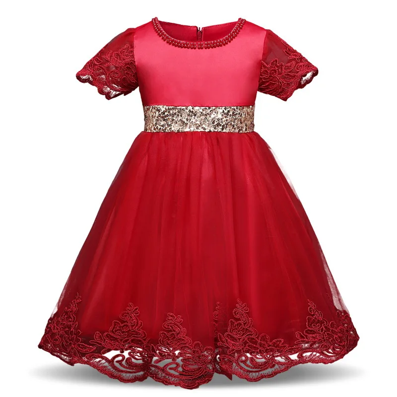 

Girls Dress Baptism New Dress 2018 Sleeve Kid Dresses Girls Clothes Party Princess Birthday Dresses