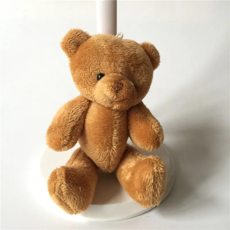 Cute Mini Teddy Bear Plush Toys Lovely Joint Bear Dolls DIY Flower Bouquet Wedding Party Decor 1pc Random Color (4)