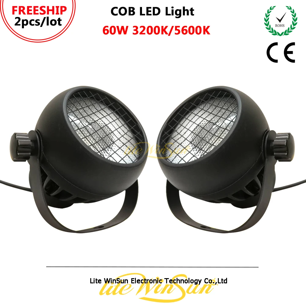 Litewinsune Бесплатная доставка 2 шт. 60 Вт LED COB Par ОСВЕЩЕНИЕ мини поверхностный свет 3200K