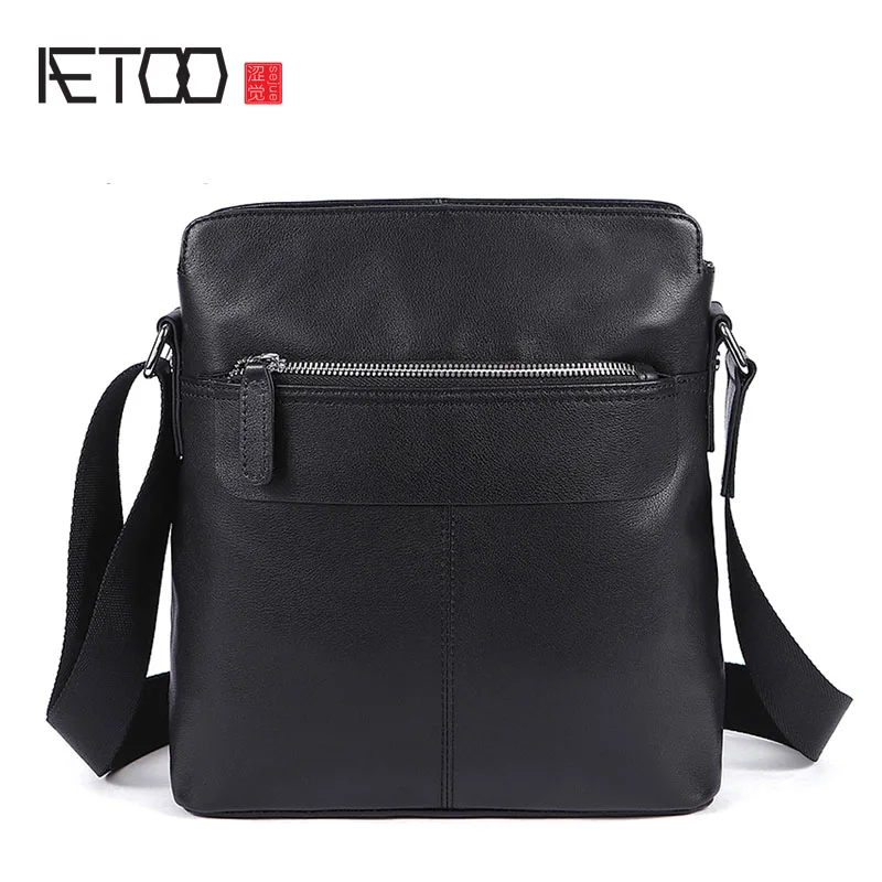 

AETOO New Promotion Men's Shoulder Bag Business Casual Leather Men's Head Layer Leather Men's Bags