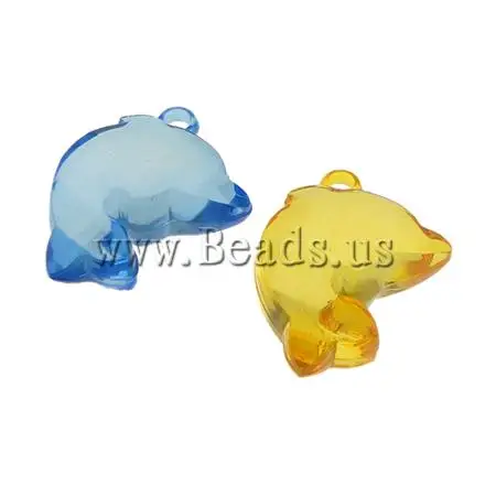 Free shipping!!!Acrylic Pendants 2013 new arrive mens Dolphin translucent mixed colors 25x29x11mm Hole:Approx 2.5mm | Украшения и