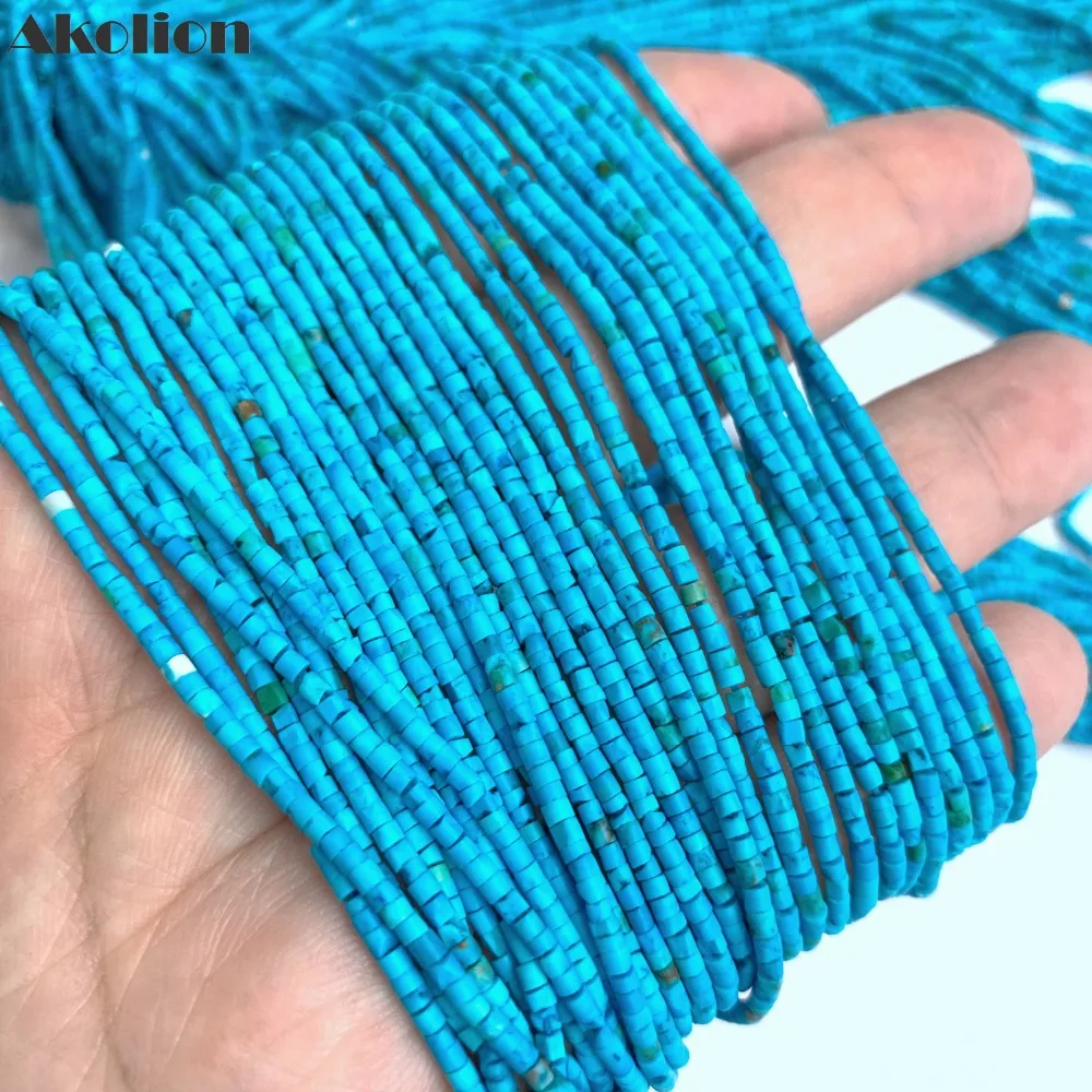 turquoise 2x1mm heishi4