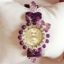 2017 Luxury Sparkling Crystal Purple Shape font b Watch b font font b Women b font
