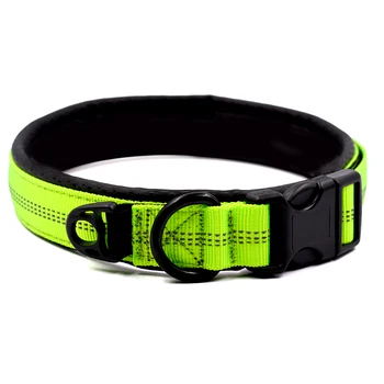 

ETHIN Soft Mesh Padded Pet Dog Collar Adjustable Reflective Dog Collar S M L XL Durable Heavy Duty for all breed 3 Color