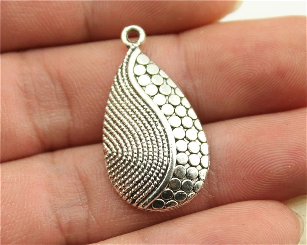 12pcs 31*16mm Waterdrop Charms, Handmade Jewelry Accessories, DIY