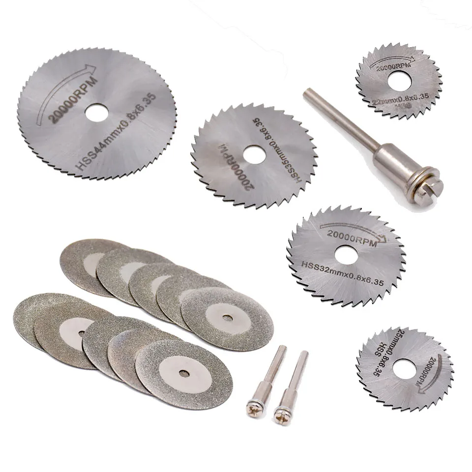 Buy 18pcs HSS Rotary Blades diamond Cutting Discs For