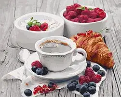 cioioil-T726 Delicious breakfast paint by numbers kit still life oil painting on canvas home decor | Дом и сад
