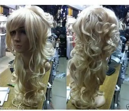 Blonde Long Wavy Side Swept Bangs Chestnut Brown Long Man Hair