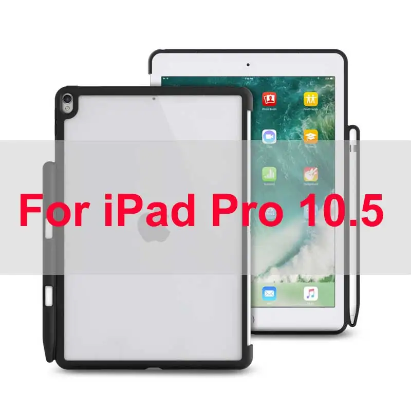 WOW чехол, Прозрачный чехол для iPad 9,7 с карандашом, задняя крышка, для iPad Pro 10,5 Air 3, тонкий легкий Чехол - Цвет: For iPad Pro 10.5