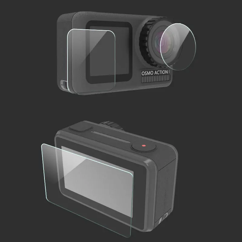

3PC/Set Protective Film for Dji Osmo Action Tempered Glass Front Back Screen Lens Protective Film Action Accessories