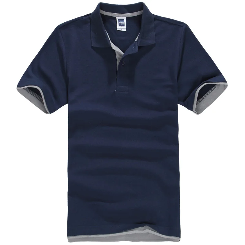 Новинка, Мужская брендовая рубашка поло для мужчин, дизайнерская мужская хлопковая рубашка поло с коротким рукавом, брендовая трикотажная рубашка для игры в гольф, теннис - Цвет: 4