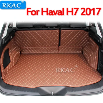 

RKAC car trunk mat For Haval H7 2017 MATS Cargo Liner Interior Accessories Carpet car auto styling accessories LEATHER pad