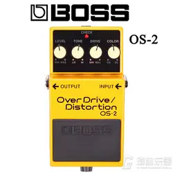 Boss Audio OS-2 Overdrive и педаль эффектов искажения для гитары и баса с уровнем, тонусом, диском и цветовым управлением