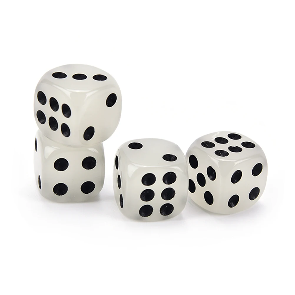 10Pcs/lot Entertainment Game Dice Noctilucent Dice Cubes 6 Side 14mm