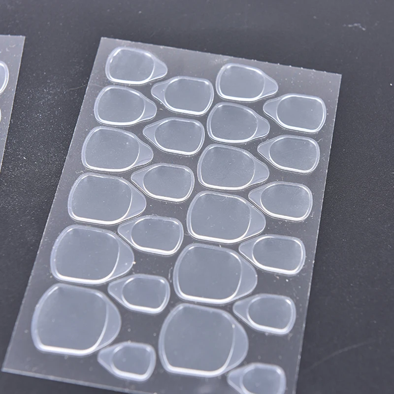 

10Sheet/lot Transparent Clear Sticker Double Sided Adhesive Glue Top Sticky Tape for False Nail Tips Nail Art Tools