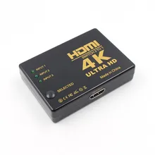 Mini HDMI Switcher 3 Port 4K HDMI Switch Selector Splitter 3 in 1 out Port Hub Adapter for DVD HDTV Xbox PS3 PS4 Camera цена Mini HDMI Switcher 3 Port 4K HDMI Switch Selector Splitter 3 in 1 out Port Hub Adapter for DVD HDTV Xbox PS3 PS4 Camera цены онлайн