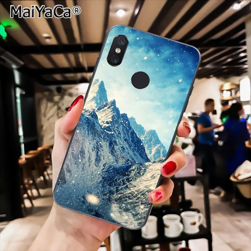 MaiYaCa зимние снежные горы Sceneary черный чехол для телефона для Xiaomi Redmi8 4X 6A S2 7A 6A Redmi 5 5Plus Note5 7 Note8Pro - Цвет: A3