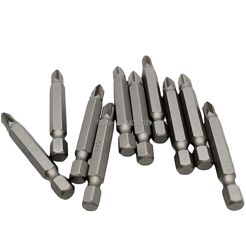 

10pcs Screwdriver Bits Pozidrive PZ2 50mm Impact Driver Bit Screw Driver Bit 1/4" Screwdriver Insert Power Tool Driver Bits