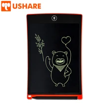 USHARE Портативный 8,5 дюймов Портативный ЖК-дисплей цифровой записи планшет для рисования и письма Панели с CR2016 Батарея Робокар Поли для детей Подарки