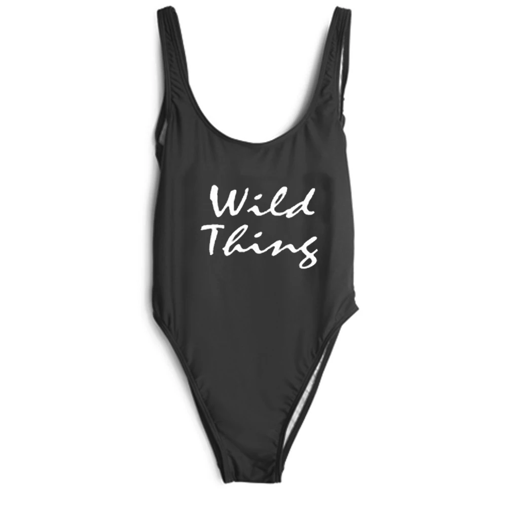 US SIZE Custom WILD THING one piece Swimwear Women Sexy Swimsuit ...