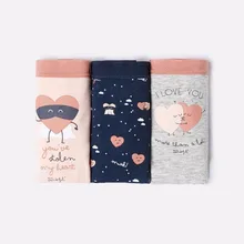 Women’s OY Sweet Hearts Print Wonderful 3pcs Cotton Classic Briefs Gift Box Set Underwear Intimates Lingerie Panties Underwear