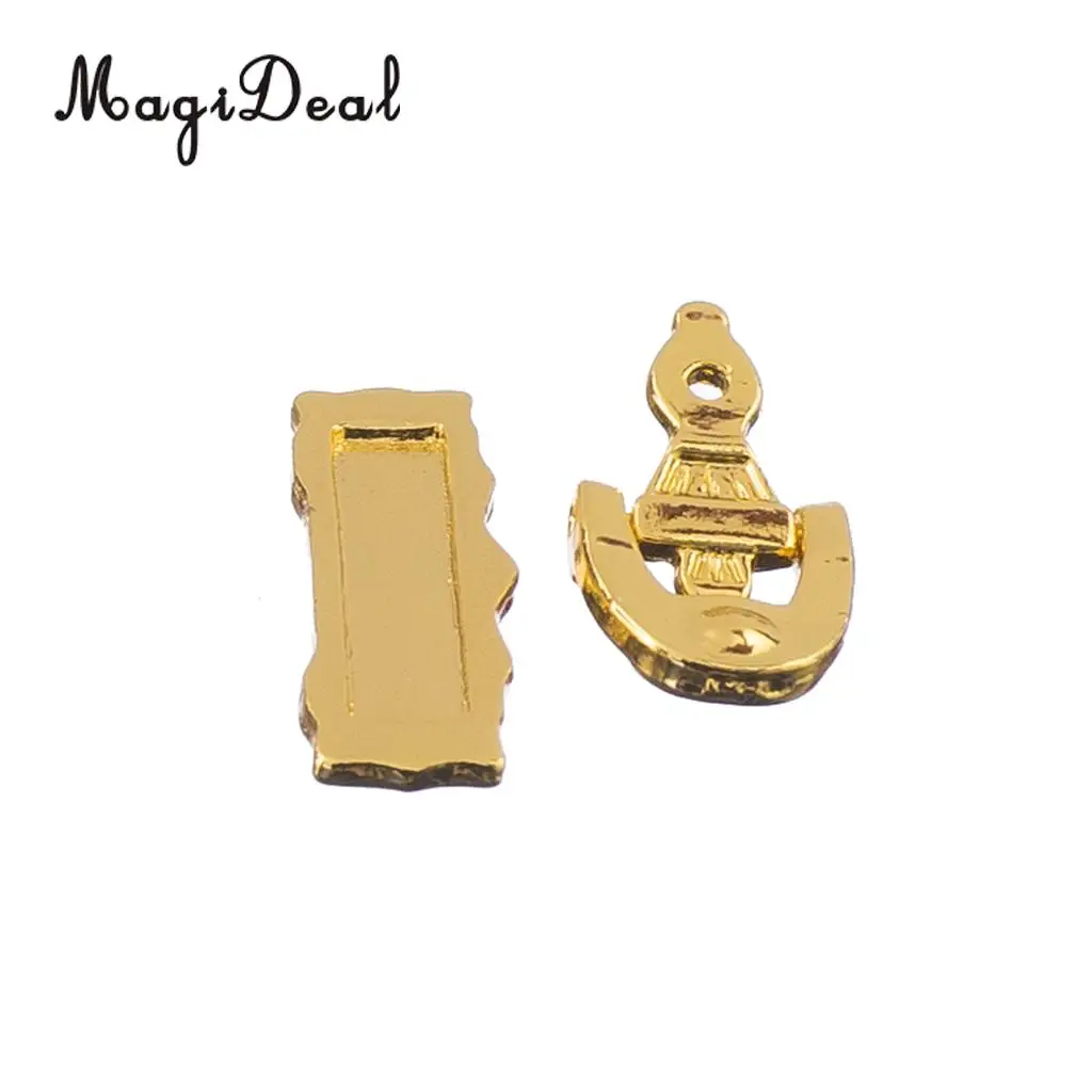 MagiDeal High Quality 1Set 1/12 Scale Dolls House Miniature Furniture Door Knocker Mail Slot Letter Box for Acce Kids Toys Gold