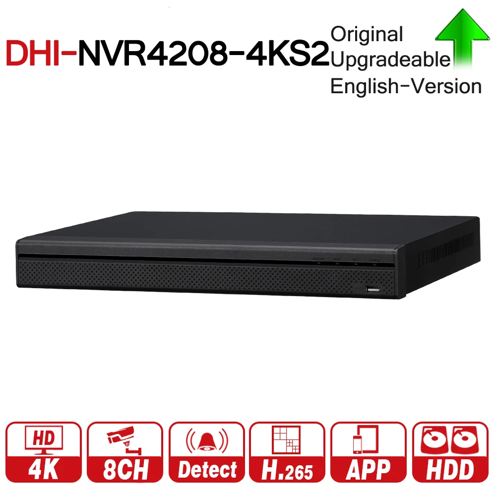 

DH NVR4208-4KS2 8 Channel 1U 4K&H.265 Lite Network Video Recorder With 2SATA Interface Support H265 IP Camera For CCTV System
