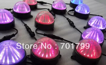 

DC24V WS2811 round type pixel module,12pcs 5050 SMD rgb led inside,2.88W,IP68;100mm diameter;strip cover