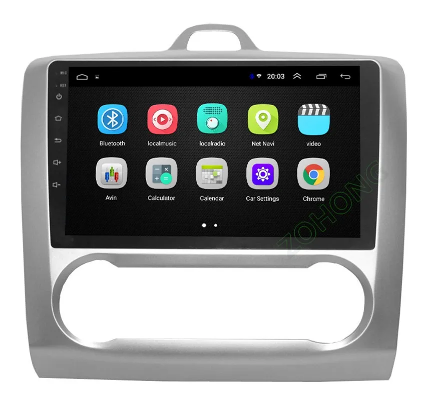 Perfect 2.5D Android 9.0 car dvd Multimedia player GPS for for Ford Focus 2 2004 2005 2006 2007 2008 2009 2010 2011 navigation Radio BT 18