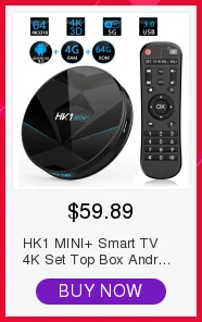 HK1 MINI + Smart tv 4 K телеприставка Android 9,0 RK3318 4G + 32G 4 K HD сетевой плеер