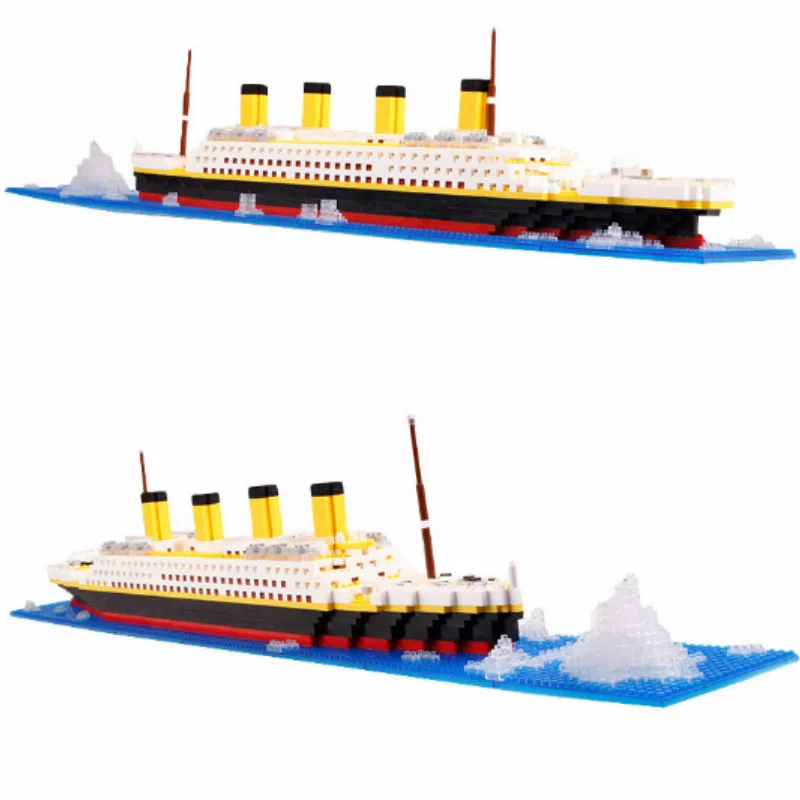1860 шт RS Titanic Круизный корабль 3D модель лодки DIY Алмазные Строительные блоки Кирпич