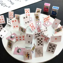 Ninght Клубные Карты хип-хоп забавные маленькие серьги-гвоздики классные игральные карты милые аксессуары для унисекс девочек женщин случайный номер