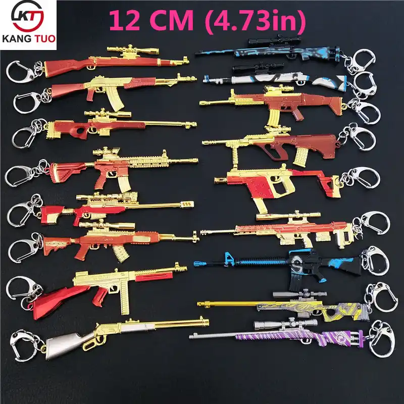 Game Pubg Keychain New Skin Colorful Metal Keyring Llaveros Gun 98k Awm Scarl Weapon Model Key Chains Pubg Car Pendant Toy Key Chains Aliexpress