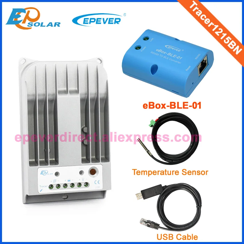 

With Bluetooth function USB and temperature Tracer1215BN MPPT Solar battery charger 10A