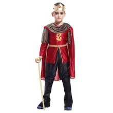 Детский карнавальный костюм на Хэллоуин; Костюм Принца для детей; костюмы короля; детская одежда для мальчиков; фантазия; Европейская королевская одежда