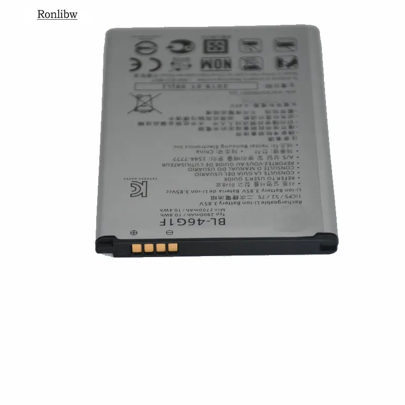 Ronlibw 2800 мА/ч, BL-46G1F, запасная батарея, батарея для LG K10() K425 K428 K430H K20 плюс TP260 X400 LGM-K121 M250 MS250