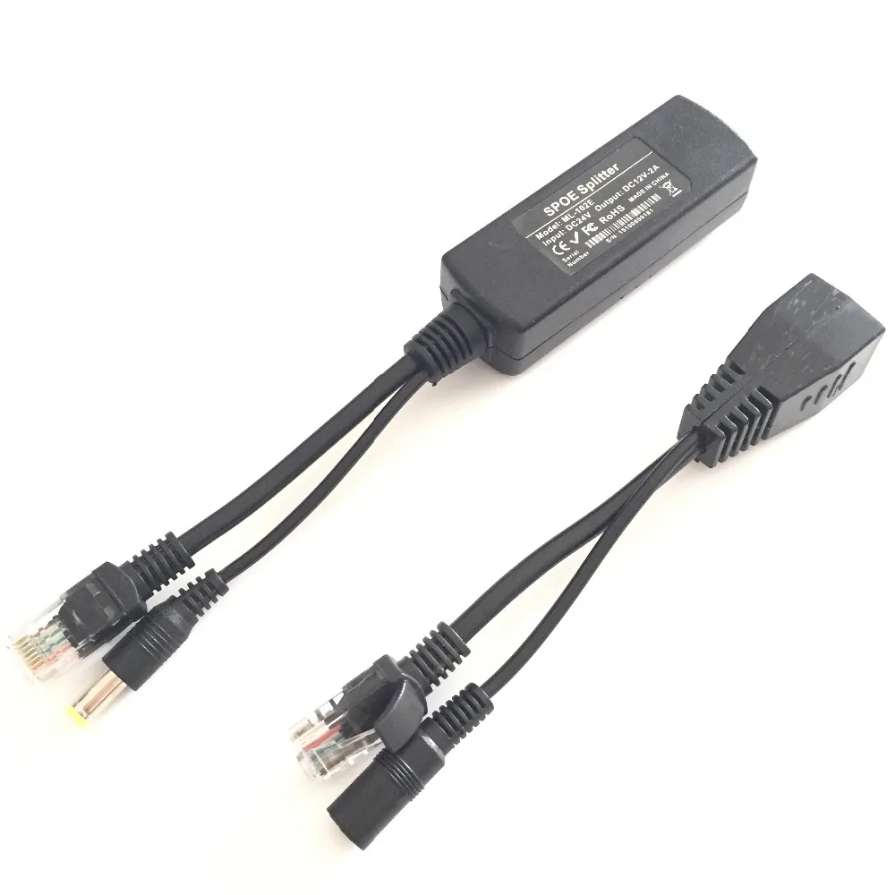 

24V Input POE separator Power Over Ethernet PoE splitter Power Receiver injector PoE Cable for CCTV IP Camera