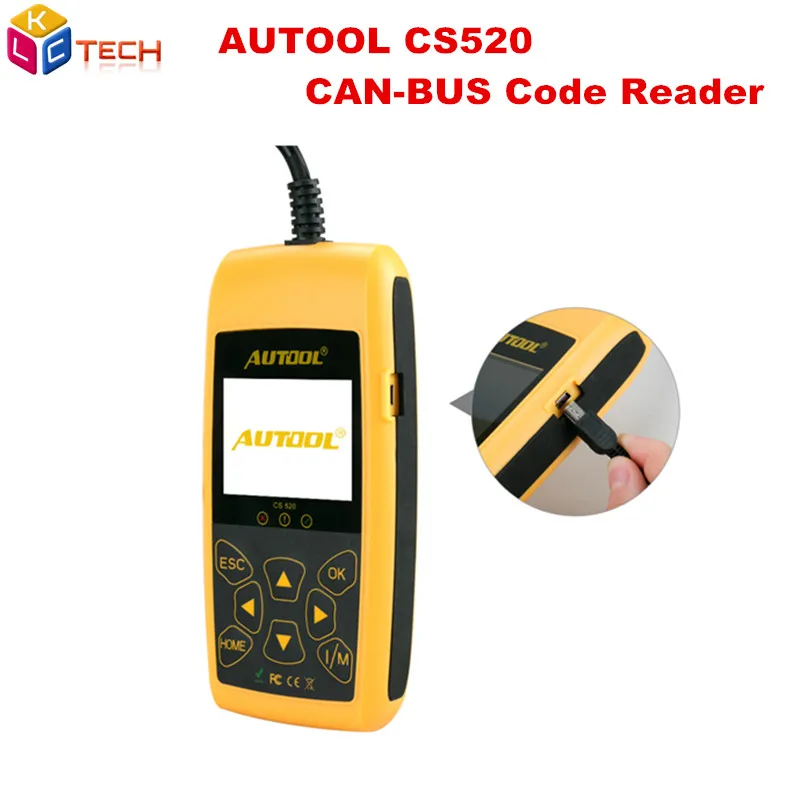 Подлинный AUTOOL CS520 OBD2 EOBD (система бортовой диагностики CAN-BUS считыватель кода данных в режиме реального времени автомобильный считыватель