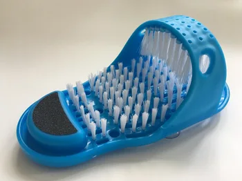 

1PCS 28X14X11.5CM plastic bathing shoes pumice stone foot washing brush shower brush massage slippers blue AP11191716