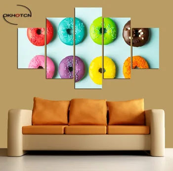 

Colorful Doughnuts Wall Art Poster HD Print Painting Modular Pictures Modern Home Decor Still Life Printing