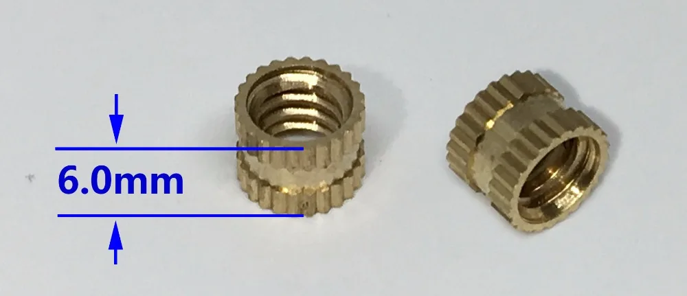 Дюйм 1/4-20 ID 1/"-20 мм, высота: 4,5/6/8/14 мм латунные накатки с круглыми пластинами Медь впрыска гайка закладных деталей со сквозным отверстием AG