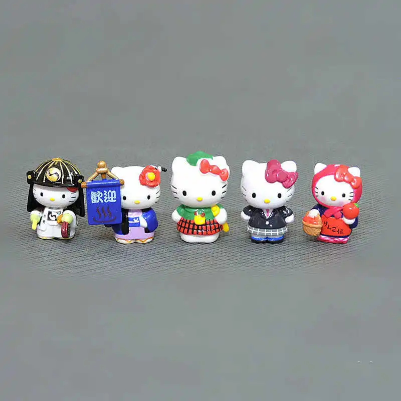 100 шт./лот 1,5-2,5 см Мини hello kitty фигурки пластиковые ПВХ рождественские игрушки для детей домашний декор торта коллекционные игрушки S4272
