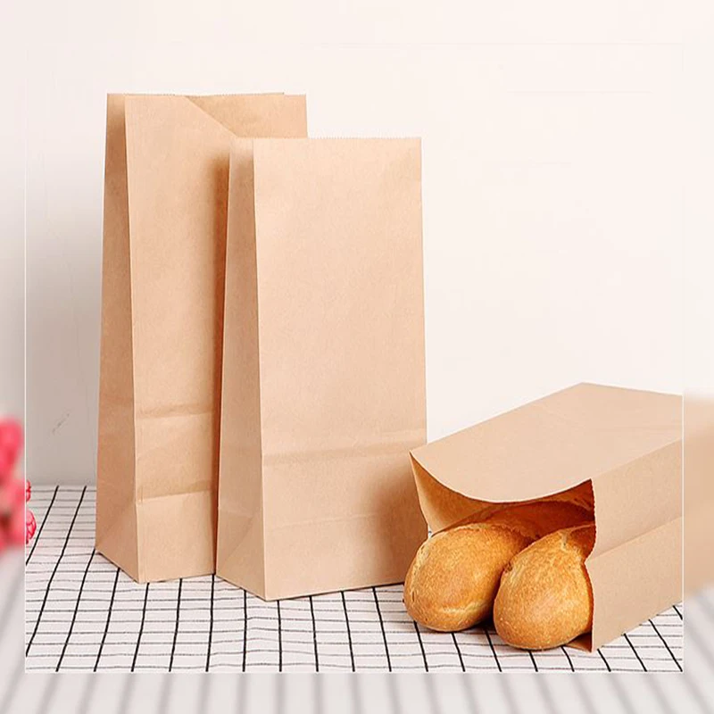 Коричневый пакет из крафт-бумаги подарочные пакеты упаковка печенья конфеты еда плот хлебное Печенье Хлеб Орехи закуски выпечка посылка