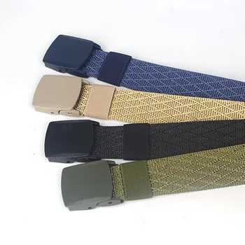 

Men Army Nylon Belt 3.8cm Military Tactical Outdoor Sport Canvas Plastic Automatic Buckle Waist Strap Fashion Casual Jeans Belt