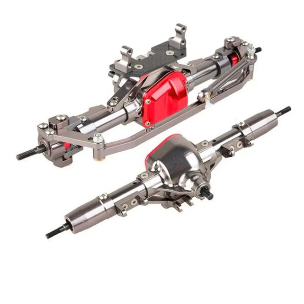 

1Set High Quality RC Car Complete Alloy Front And Rear Axle With 25T Servo Arm CNC Machined For 1:10 Rc Crawler AXIAL SCX10RC4WD