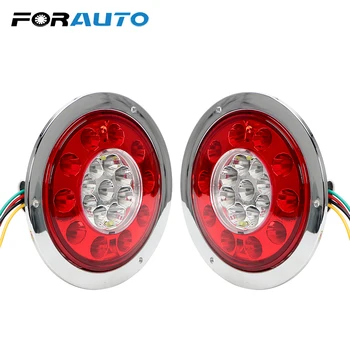 

Truck Trailer Turn Signal Lamp Red/Yellow LED Round Tail Light Car-styling Reversing Lamp Car Brake Light 19LED