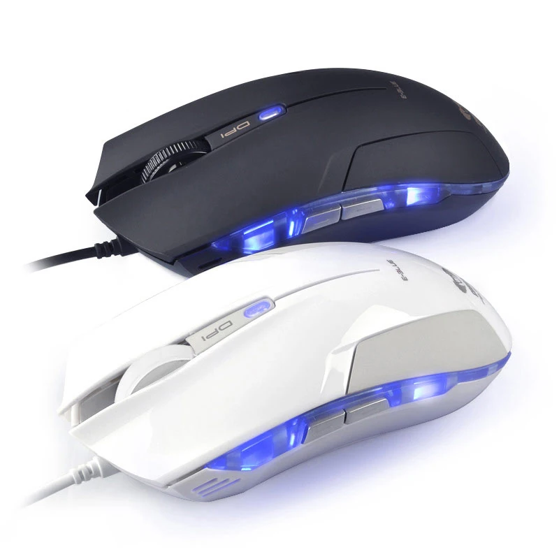 Adjustable 2400 DPI Ergonomic Optical Mouse 6 Button LED Professional