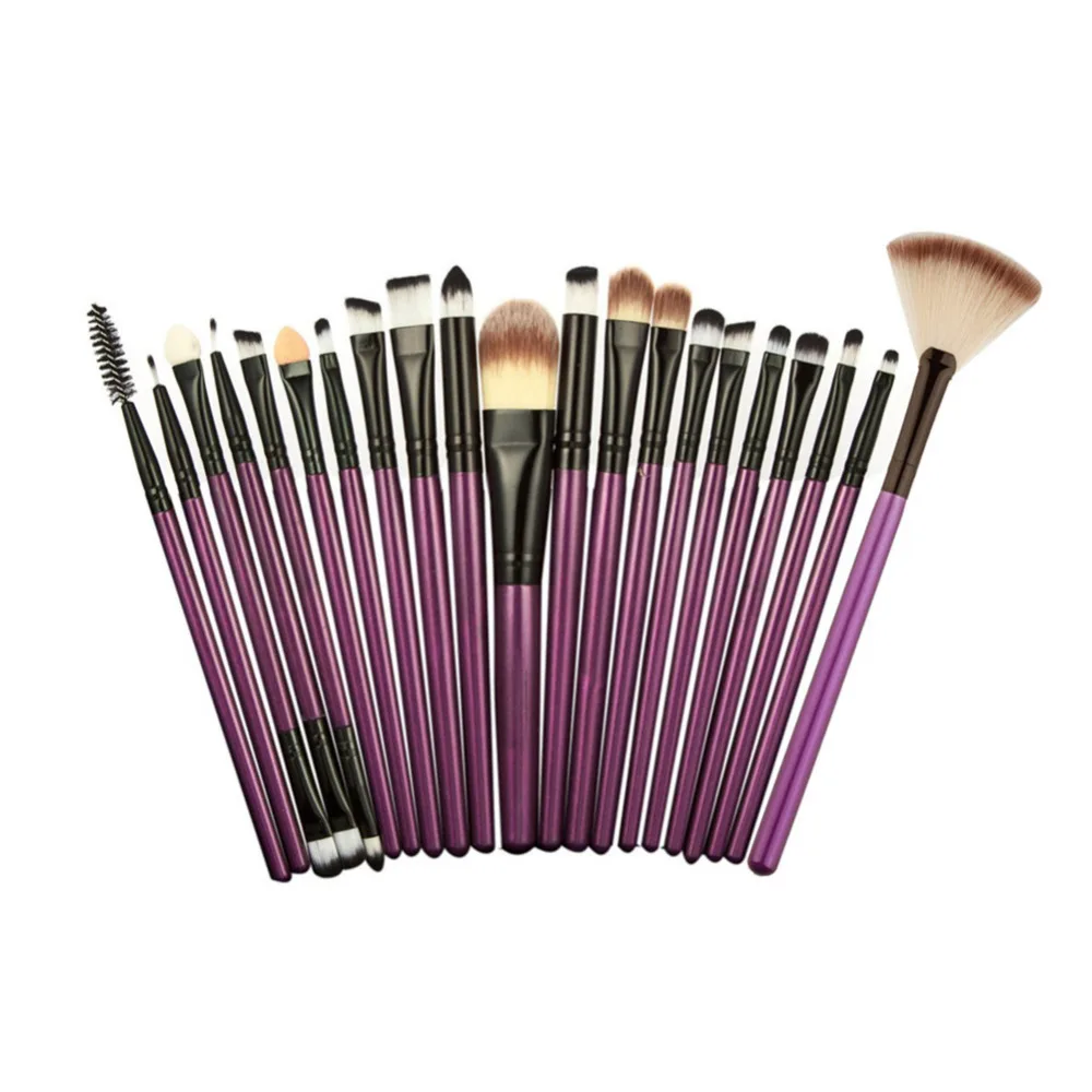 

21pcs/set Pro Makeup Brush Set Foundation Powder Eyeshadow Eyebrow Eyelash Eyeliner Lips Cosmetic Brushes Kits Makeup Tools